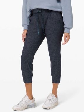 Lululemon Ready to Rulu Joggers Crop Heathered Submarine Blue / Black 24” Inseam